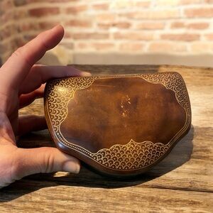 Elegant Brown Leather Accessory Case
